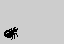 An ant walking, facing 1, x up