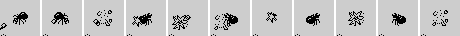 The half-speed ant after the blast, a frame a picture: blast and ant in turn.
