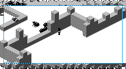 The render buffer as the frame began: the last frame's picture, whole, margins and all.