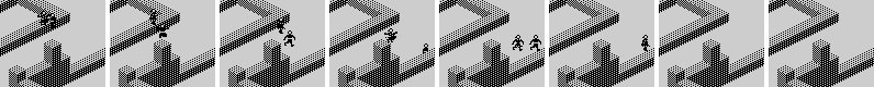 Every third frame of leading her out, from the find to the gate.