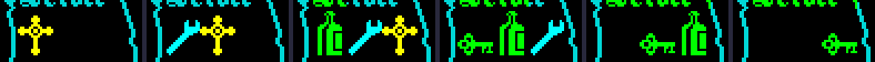 The scroll's three slots after each step.
