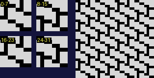 Texture 6: its four cells, and as the fill lays it