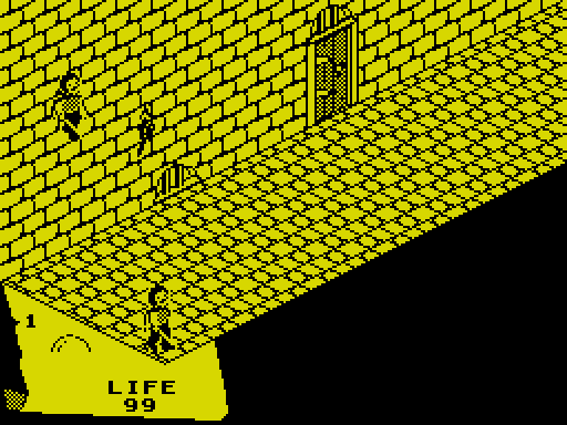 Room 25 afterwards: the knight at the room's near edge, the way to room 21, and unable to go on