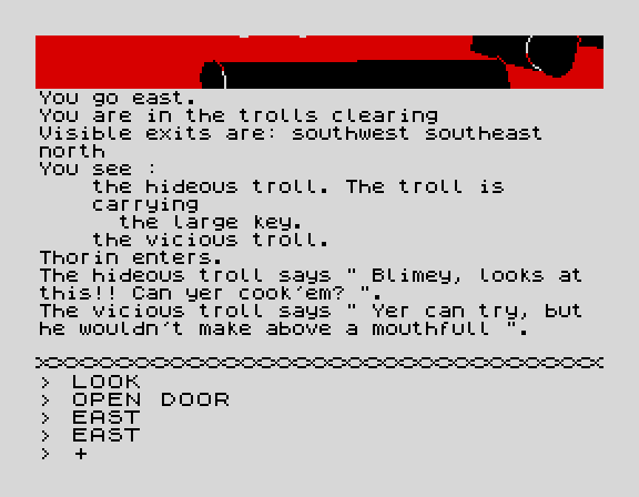 WAIT in the trolls' clearing: eaten, and a new game