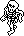 the skeleton, facing -V