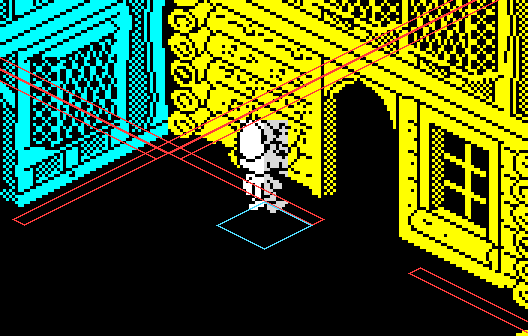 The knight against the wall, with the cells' boxes