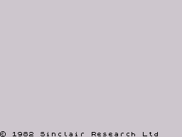 The Spectrum's copyright message: the machine reset by the game's check