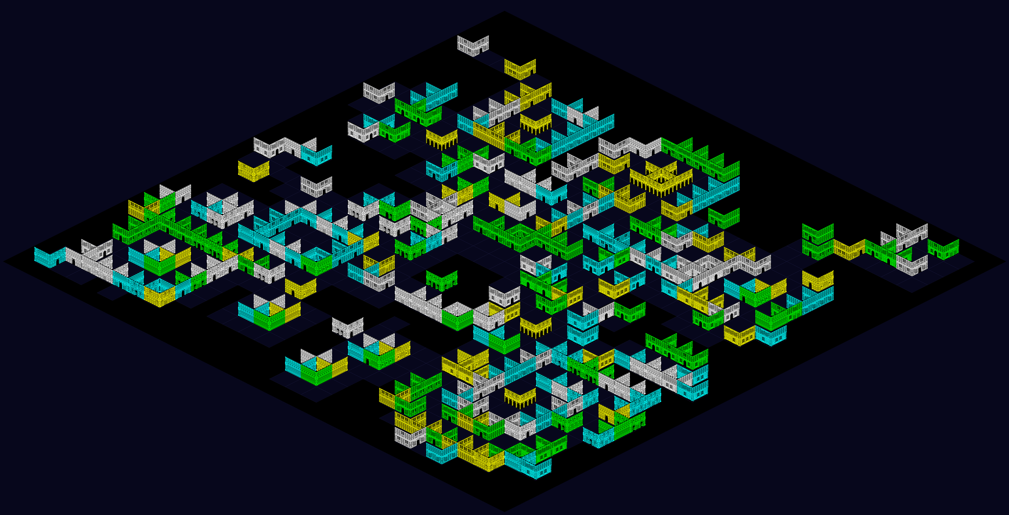 The town, turned round